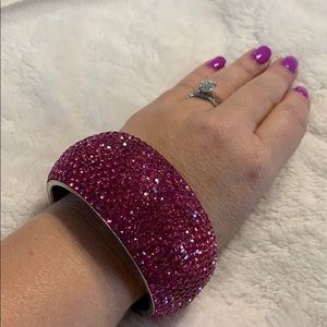 Hot pink rhinestone bracelet